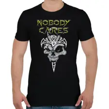PRINTFASHION Nobody cares - Férfi póló - Fekete férfi póló