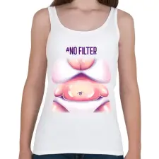 PRINTFASHION NOFILTER - Női atléta - Fehér női trikó