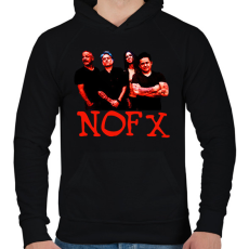 PRINTFASHION nofx - Férfi kapucnis pulóver - Fekete