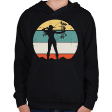 PRINTFASHION Női csigás ijász - Gyerek kapucnis pulóver - Fekete