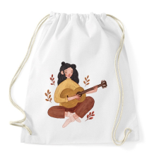 PRINTFASHION Női gitáros - Sportzsák, Tornazsák - Fehér tornazsák