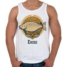 PRINTFASHION Női horgász minta - Névvel - Férfi atléta - Fehér atléta, trikó