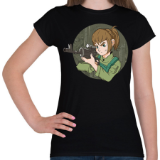 PRINTFASHION Női sniper - Női póló - Fekete női póló