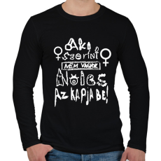 PRINTFASHION nőiesség.w - Férfi hosszú ujjú póló - Fekete