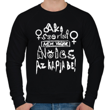 PRINTFASHION nőiesség.w - Férfi pulóver - Fekete férfi pulóver, kardigán
