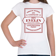 PRINTFASHION Nők gyöngye - Névvel, évszámmal - Női póló - Fehér női póló