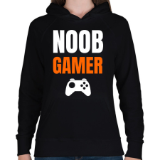 PRINTFASHION Noob Gamer - Női kapucnis pulóver - Fekete női pulóver, kardigán
