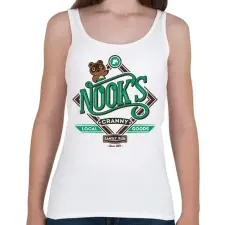 PRINTFASHION Nook'sss - Női atléta - Fehér női trikó