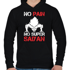 PRINTFASHION nopain - Férfi kapucnis pulóver - Fekete férfi pulóver, kardigán