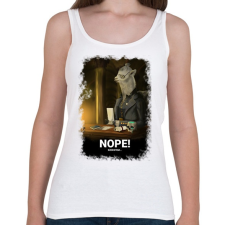 PRINTFASHION Nope Alpaka digitális festmény - Női atléta - Fehér női trikó