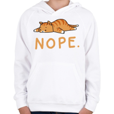 PRINTFASHION NOPE - Gyerek kapucnis pulóver - Fehér