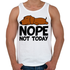 PRINTFASHION Nope not today - Férfi atléta - Fehér atléta, trikó
