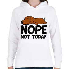 PRINTFASHION Nope not today - Női kapucnis pulóver - Fehér női pulóver, kardigán