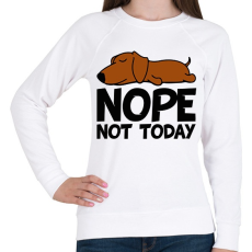 PRINTFASHION Nope not today - Női pulóver - Fehér