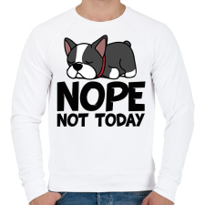 PRINTFASHION Nope puppy - Férfi pulóver - Fehér férfi pulóver, kardigán