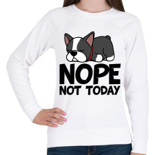 PRINTFASHION Nope puppy - Női pulóver - Fehér női pulóver, kardigán