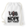 PRINTFASHION Nope puppy - Sportzsák, Tornazsák - Fehér