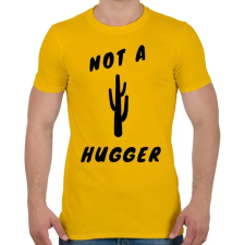 PRINTFASHION NOT A HUGGER - Férfi póló - Sárga férfi póló