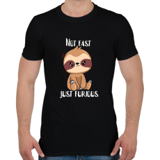 PRINTFASHION Not fast just furious - Férfi póló - Fekete