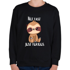 PRINTFASHION Not fast just furious - Gyerek pulóver - Fekete gyerek pulóver, kardigán