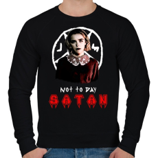 PRINTFASHION not to day satan - Férfi pulóver - Fekete