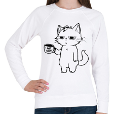 PRINTFASHION not today cat - Női pulóver - Fehér női pulóver, kardigán