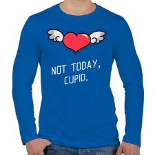 PRINTFASHION Not today, Cupid - Férfi hosszú ujjú póló - Királykék férfi póló
