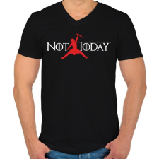 PRINTFASHION Not today - GOT - Férfi V-nyakú póló - Fekete férfi póló