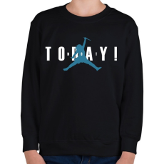 PRINTFASHION Not Today - Gyerek pulóver - Fekete