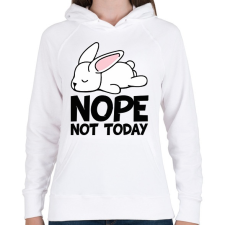 PRINTFASHION Not today puppy - Női kapucnis pulóver - Fehér női pulóver, kardigán