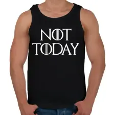 PRINTFASHION Not Today - Trónok harca - Férfi atléta - Fekete atléta, trikó