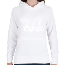 PRINTFASHION Not Your Habibi - Női kapucnis pulóver - Fehér női pulóver, kardigán