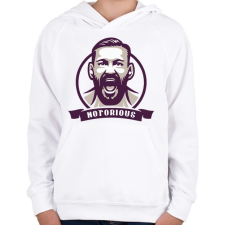 PRINTFASHION Notorious - Gyerek kapucnis pulóver - Fehér gyerek pulóver, kardigán