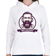 PRINTFASHION Notorious - Női kapucnis pulóver - Fehér