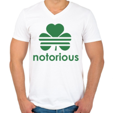 PRINTFASHION Notoriuos CM - Férfi V-nyakú póló - Fehér