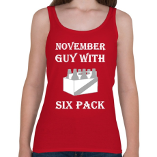 PRINTFASHION Novemberben született kockás hasú 2 - Női atléta - Cseresznyepiros