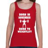 PRINTFASHION novemberben születve - súlyemelésre születve - Női atléta - Cseresznyepiros