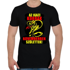 PRINTFASHION Novemberi Kobra - Férfi póló - Fekete férfi póló