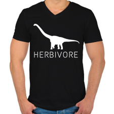 PRINTFASHION Növényevő - Férfi V-nyakú póló - Fekete férfi póló