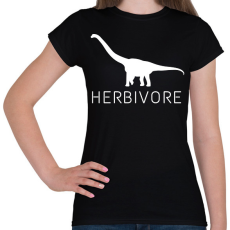 PRINTFASHION Növényevő - Női póló - Fekete