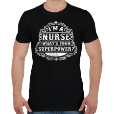 PRINTFASHION Nővér a szuperhatalom - Férfi póló - Fekete