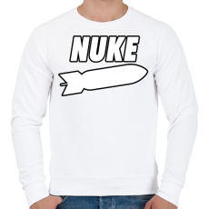 PRINTFASHION Nuke - Férfi pulóver - Fehér