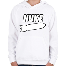 PRINTFASHION Nuke - Gyerek kapucnis pulóver - Fehér