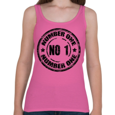 PRINTFASHION Number 1 - Női atléta - Rózsaszín női trikó