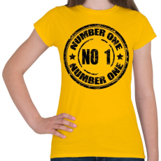 PRINTFASHION Number 1 - Női póló - Sárga