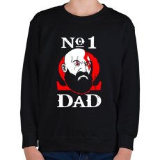 PRINTFASHION Number One Dad - Gyerek pulóver - Fekete