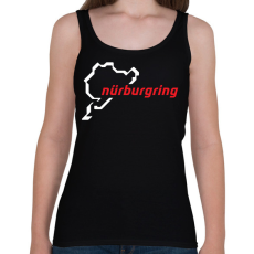 PRINTFASHION Nürburgring fehér - Női atléta - Fekete
