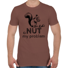PRINTFASHION Nut my problem - Férfi póló - Mogyoróbarna férfi póló