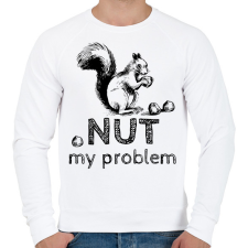PRINTFASHION Nut my problem - Férfi pulóver - Fehér férfi pulóver, kardigán