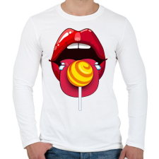 PRINTFASHION Nyalóka - Férfi hosszú ujjú póló - Fehér férfi póló